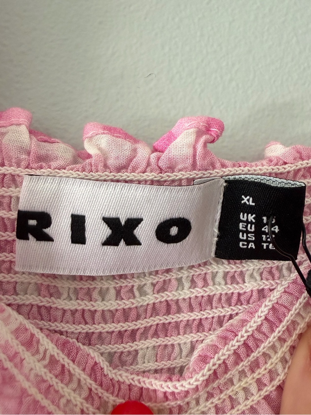 NWT - Kendall Cotton Pink Gingham Midi Dress (XL) - Picture 8 of 13